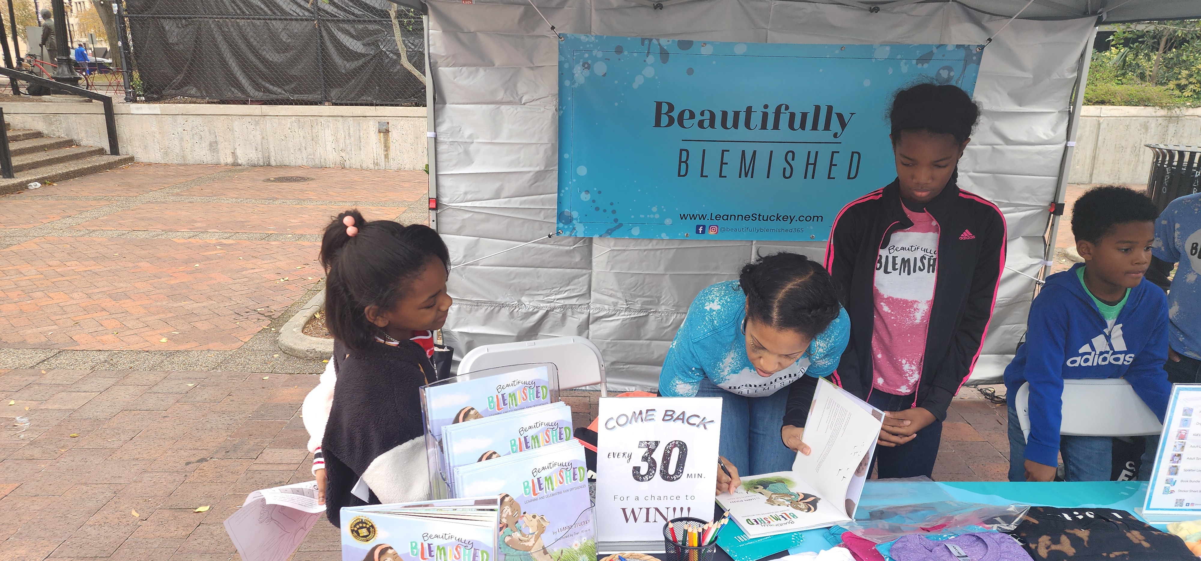 Students at Book Fest event
