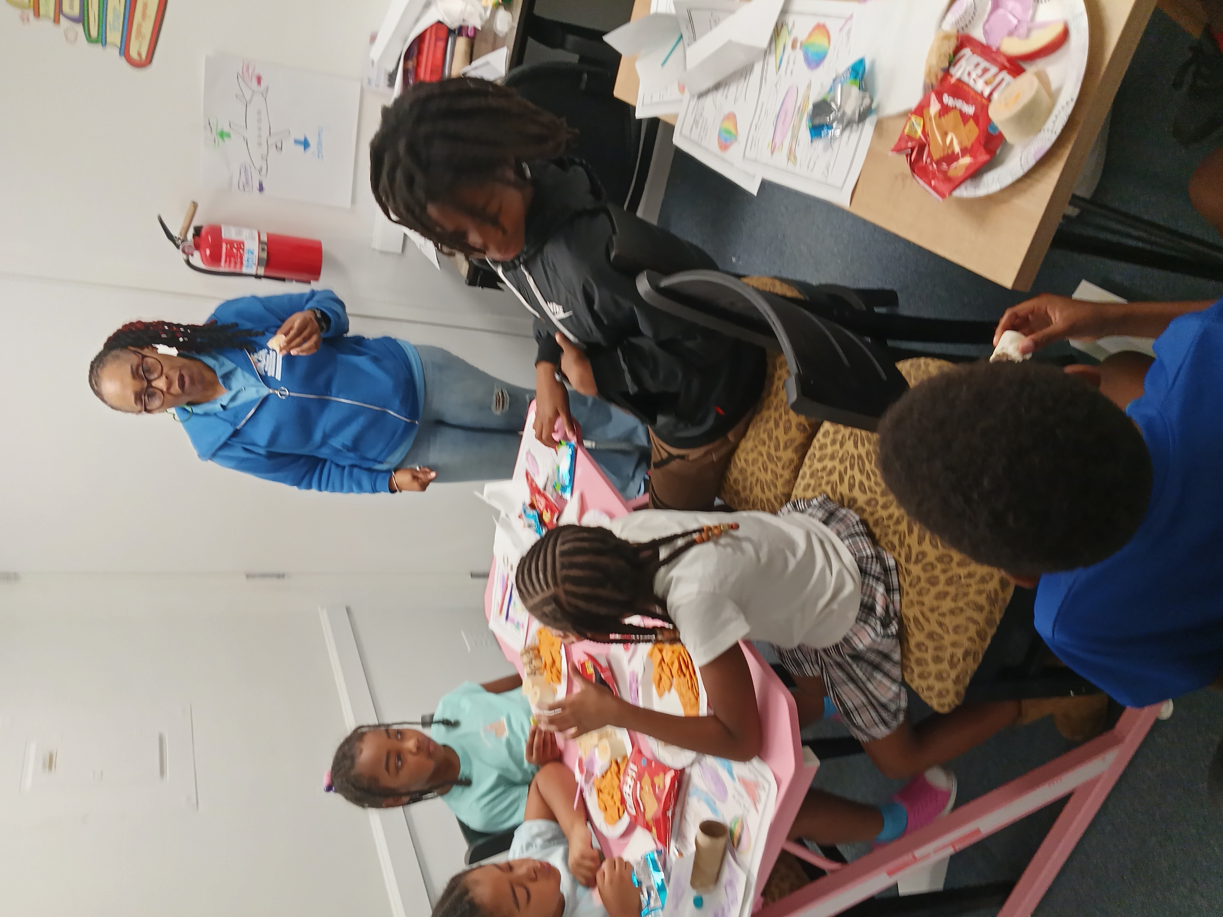 Youth team outside during cargo flight activity