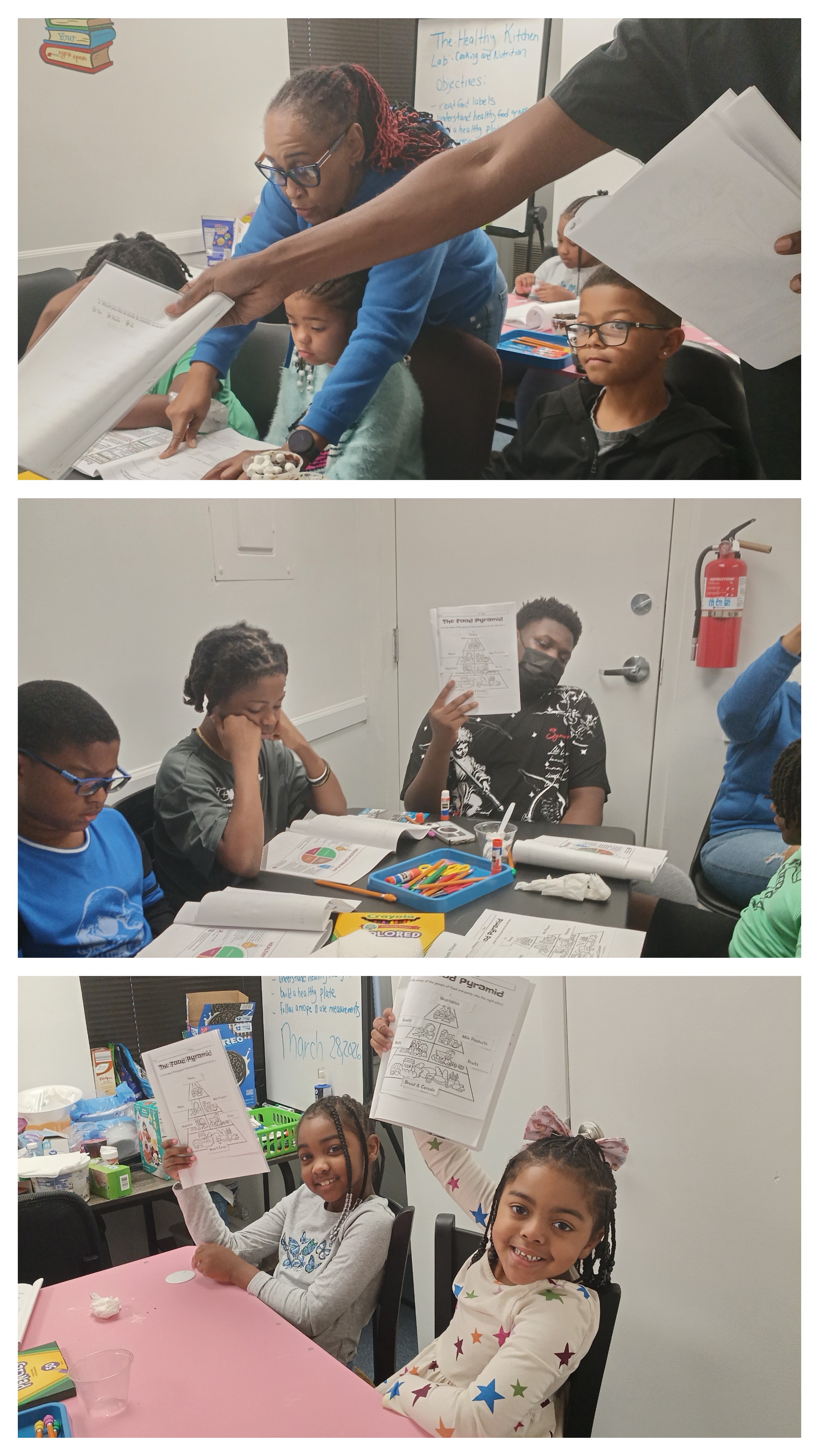 Students and families during holiday culinary workshop